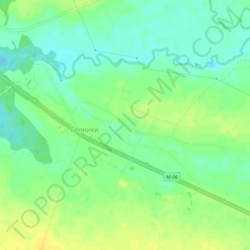 Carte topographique Bronyky, altitude, relief