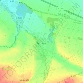 Carte topographique Reinstedt, altitude, relief