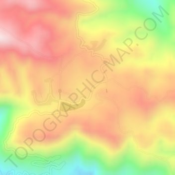 Carte topographique Loi Mwe, altitude, relief