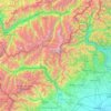 Carte topographique Walliser Alpen, altitude, relief