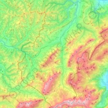 Carte topographique UNESCO Biosphäre Entlebuch, altitude, relief