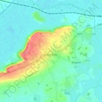 Carte topographique Curry Rivel, altitude, relief