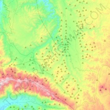 Carte topographique Sidi Mzal, altitude, relief