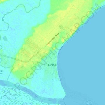 Carte topographique Laranjal / Z3, altitude, relief