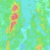 Carte topographique Blue Sea, altitude, relief