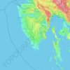 Carte topographique Comitat d'Istrie, altitude, relief