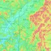 Carte topographique Cheongju, altitude, relief