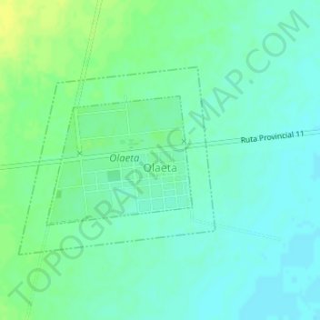 Carte topographique Olaeta, altitude, relief