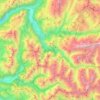 Carte topographique 38520, altitude, relief