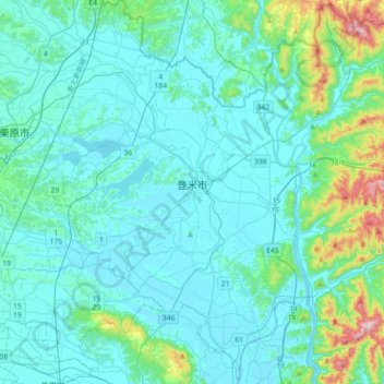 Carte topographique Tome, altitude, relief