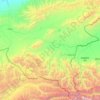 Carte topographique Райымбекский район - Райымбек ауданы, altitude, relief