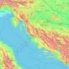 Carte topographique Croatie, altitude, relief