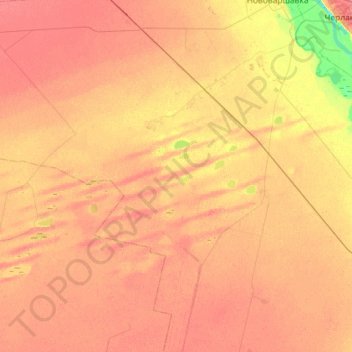 Carte topographique Победовское сельское поселение, altitude, relief