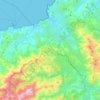 Carte topographique Communauté de communes de l'Île-Rousse - Balagne, altitude, relief