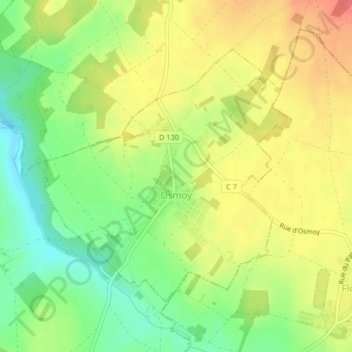 Carte topographique Osmoy, altitude, relief