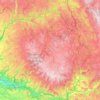 Carte topographique Aubrac, altitude, relief