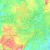 Carte topographique Ourém, altitude, relief