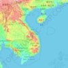 Carte topographique Viêt Nam, altitude, relief