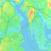 Carte topographique Providence River, altitude, relief