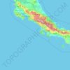 Carte topographique Costa Rica, altitude, relief