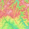 Carte topographique Upper North Shore, altitude, relief
