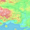 Carte topographique Maritsa/Evros/Meriç, altitude, relief
