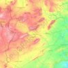 Carte topographique Gouvernorat Kasserine, altitude, relief
