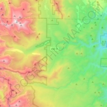 Carte topographique Allenspark, altitude, relief