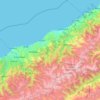 Carte topographique Rize, altitude, relief