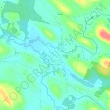 Carte topographique Riverstown, altitude, relief