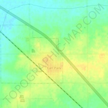 Carte topographique Earl Park, altitude, relief