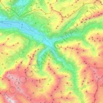 Carte topographique Innertkirchen, altitude, relief