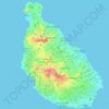 Carte topographique Santiago, altitude, relief
