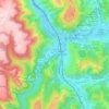 Carte topographique Viviez, altitude, relief