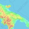 Carte topographique Puglia, altitude, relief