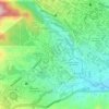 Carte topographique Comuna 12 - Ricaurte, altitude, relief