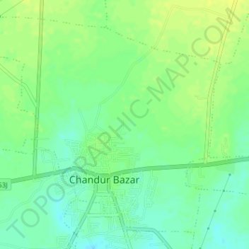 Carte topographique Chandurbazar, altitude, relief
