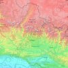 Carte topographique Gandaki Pradesh, altitude, relief