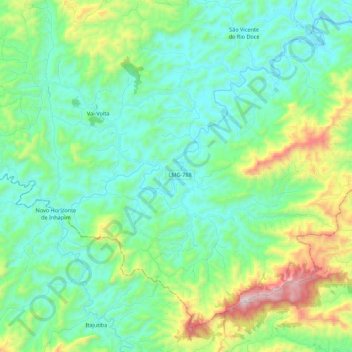 Carte topographique Vai-Volta, altitude, relief