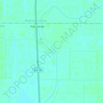 Carte topographique Palo Verde, altitude, relief