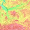 Carte topographique Voïvodie de Lubusz, altitude, relief