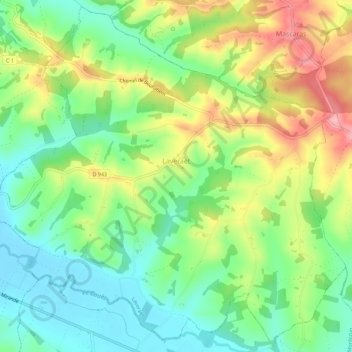 Carte topographique Laveraët, altitude, relief