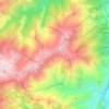 Carte topographique réserve naturelle du massif du Monte Rotondo, altitude, relief