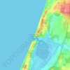 Carte topographique Moulay Bousselham, altitude, relief