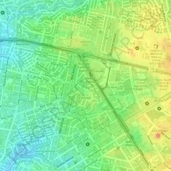 Carte topographique Phil-Am, altitude, relief