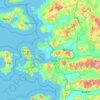 Carte topographique İzmir, altitude, relief