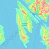 Carte topographique Gravina Island, altitude, relief