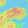 Carte topographique Gaspésie, altitude, relief