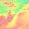 Carte topographique Oued Moulouya, altitude, relief