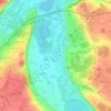 Carte topographique Sainte-Gemme-Moronval, altitude, relief